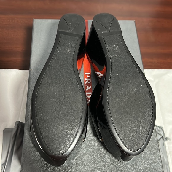 Prada Black Patent Leather Platform Sandals - Picture 10 of 16